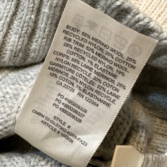 Sunday Best Gray Chunky Cable Knit Sweater sz XS Wool - Picture 6 of 8